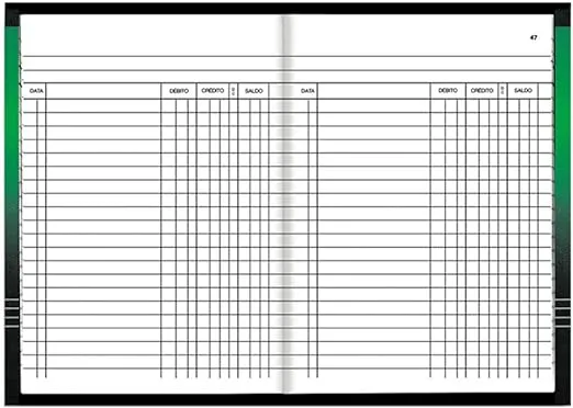 Livro Conta Corrente Capa Dura Costurado 100 Folhas - Imagem 2