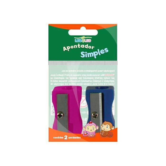 Apontador Simples Leo e Leo 2 Unidades