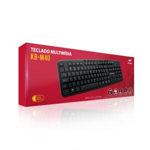 Teclado Multimídia USB Com Fio ABNT – KB-M40
