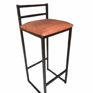 Banqueta Alta Fixa Quadrada Assento Estofado